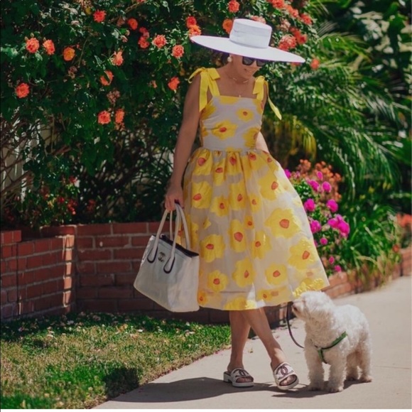 Mae Mae’d in NYC Karalena Floral Lemon Drop Dress 0 - Picture 2 of 8